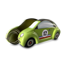 Indlæs billede til gallerivisning Grøn boble bil dåse, åben og set fra siden