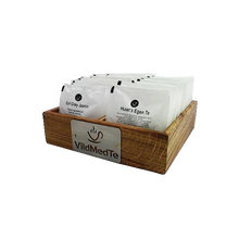 Indlæs billede til gallerivisning Lækkert Te Sortiment i håndlavet egetræskasse