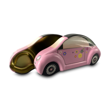 Indlæs billede til gallerivisning Pink boble bil dåse, åben og set fra siden
