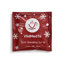 Indlæs billede til gallerivisning Sort Glædelig Jul Te Tebrev - VildMedTe.dk
